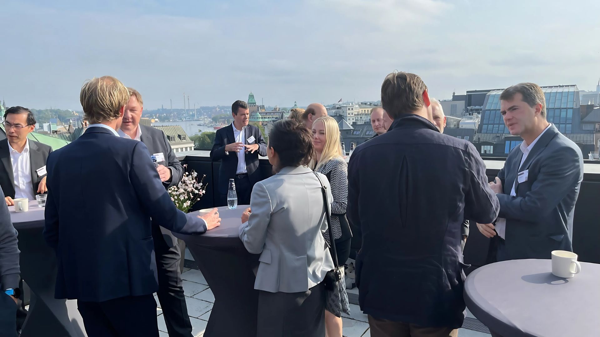 Networking on a Stockholm rooftop